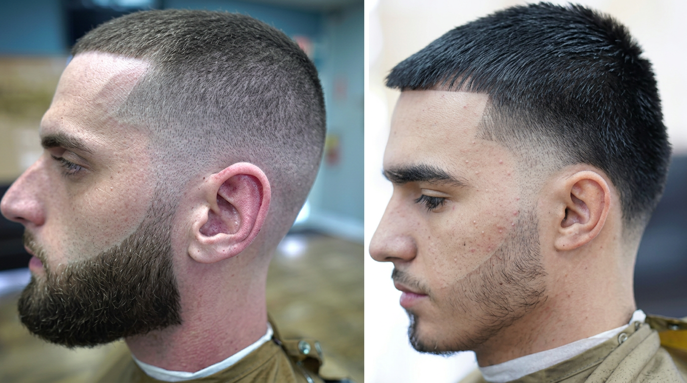 Before and after haircut work at Gabriel Cut Club